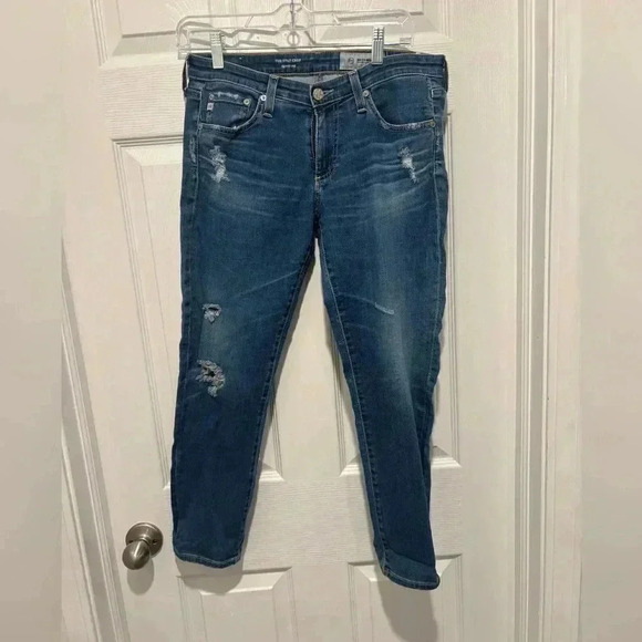 Adriano Goldschmied The Stilt Crop/ Cigarette Crop Size 29R. Distressed - Picture 3 of 7
